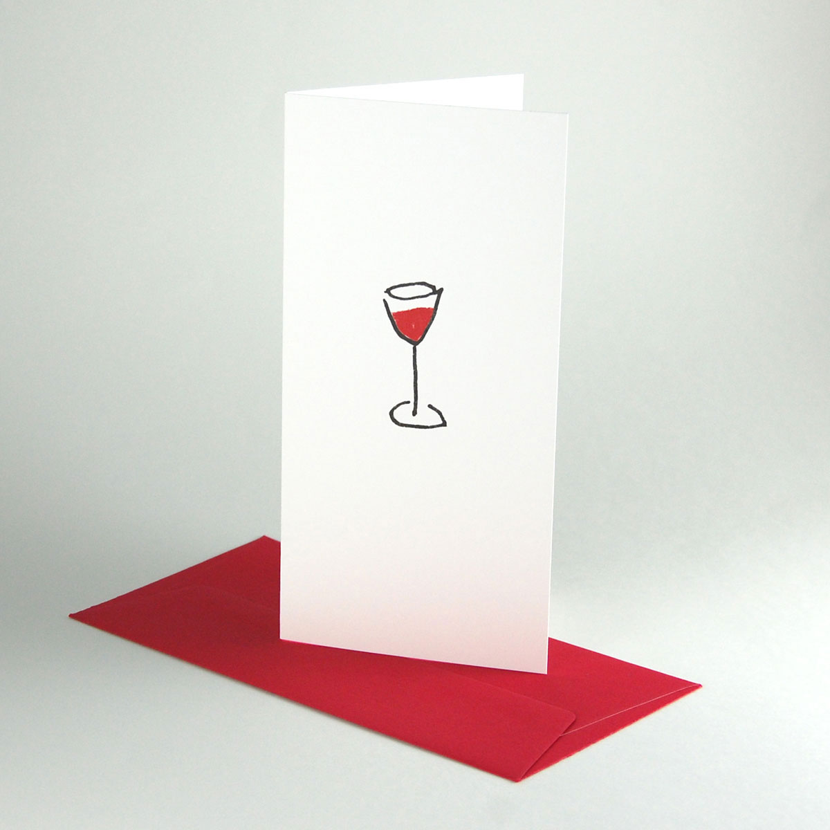 Hochzeitskarten mit roten Umschlägen