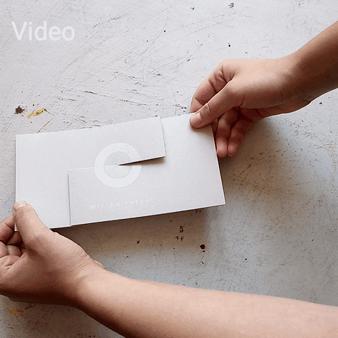 ökologische Design-Hochzeitskarten: Animation