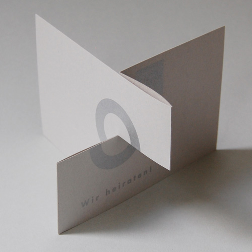 Design-Hochzeitskarten aus Grapappe