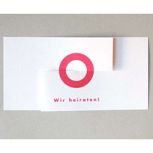 pinke Design-Hochzeitskarten: Wir heiraten!