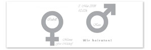 ungewöhnliche Hochzeitskarten mit eingedrucktem Text