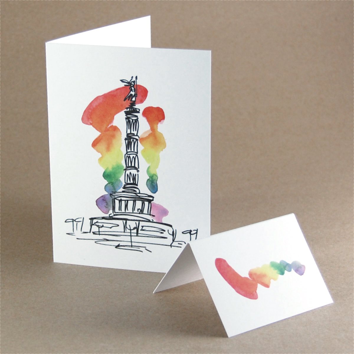 Gay Wedding, Hochzeitskarten und Tischkarten mit Regenbogen