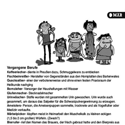 Nadia Budde: vergangene Berufe, Rabenschnabel-Kalender