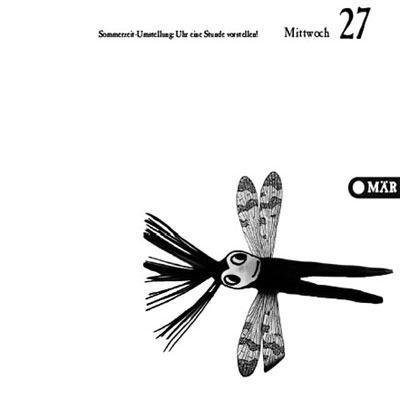 Mittwoch 21. März: Umstellung auf Sommerzeit, Rabenschnabel-Kalender