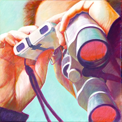 from a distance, Acryl/Leinwand, 100 x 100 cm