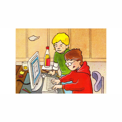 Kinder am Computer, Kinder- Jugend- und Schulbuch