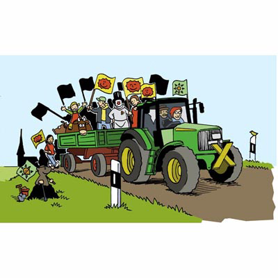 Traktor, Kinder- Jugend- und Schulbuchillustrationen