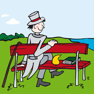 Fontane erholt sich vom Spazierengehen, Illustrationen