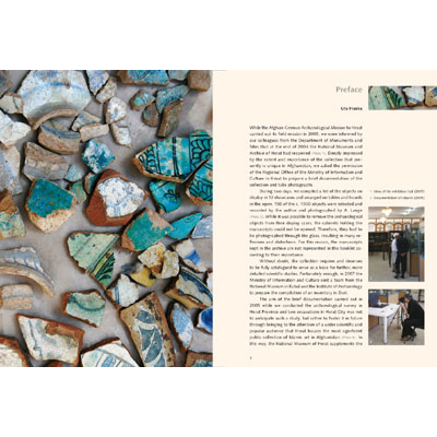 National Museum Herat - Areia Antiqua Through Time, Broschüre, persischer Schriftsatz