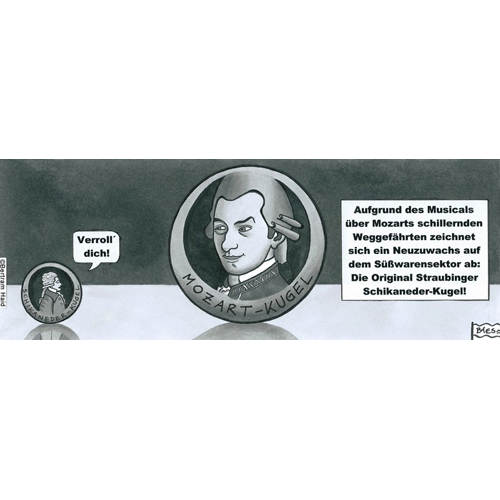 Mozart und die Schikanederkugel, Einzelbildcartoons