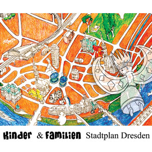 Familienstadtplan Dresden, Agentur IdeenReich-Veranstaltungen für junge Leute, Illustrationen