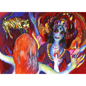 Erinnerung an ein Tanzritual in Kerala