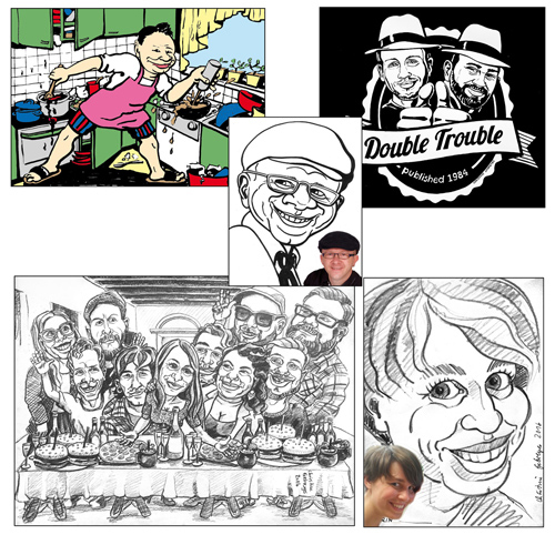 Karikaturen nach Fotos