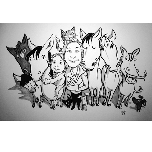 Pferdefreunde, Portraitkarikaturen