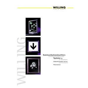 Broschüre zu modernen Rettungszeichen-Leuchten der Firma Dr. Ing Willing
