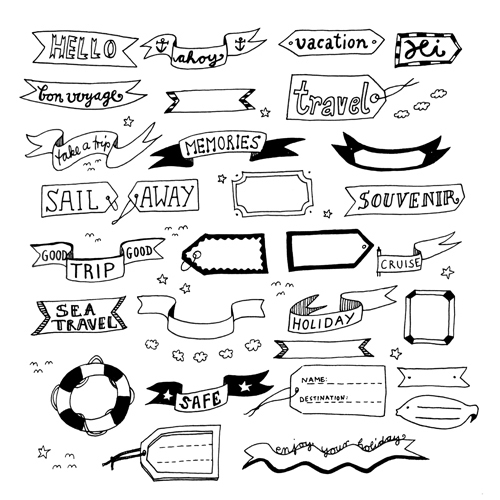 diverse Labels und Etiketten, Handlettering