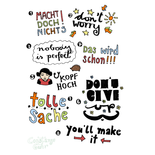 don´t worry, Handlettering für das Buch Du schaffst das!