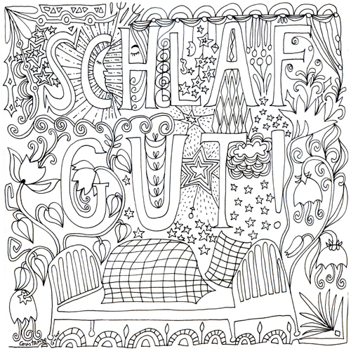 Schlaf gut!, Handlettering