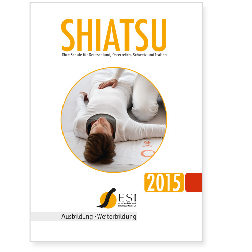 ESI – Europäisches Shiatsu Institut. Programmheft. Format geschlossen: 17 × 24 cm, 50 Seiten.