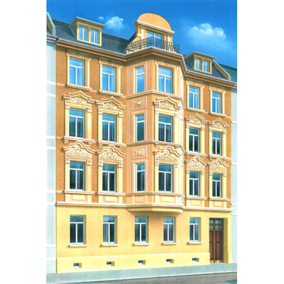 Architektur-Illustrationen: Vorab-Illustration zum Vertrieb eines sanierten Altbaus (ALSAN)