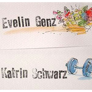 individuelle Namenskärtchen, Stempel