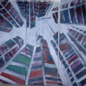 Skyline, Wandbild für ein Tonstudio