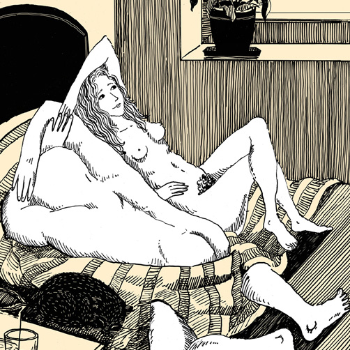 Der Tod und das Mädchen, Comic, Feder, digital koloriert