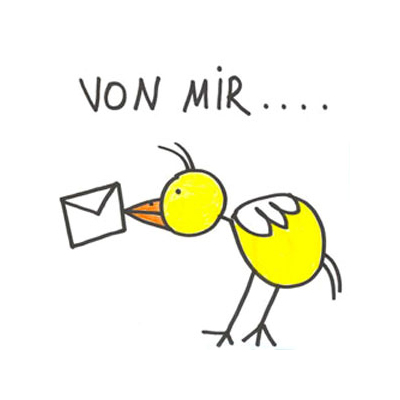 Vogel mit Brief im Schnabel, Illustrationen