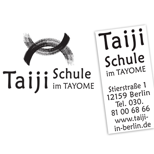 Entwurf eines Logos und eines Stempels für Taiji-Schule - Flyer, Faltblätter sind ebenfalls Bestandteile des CI. 