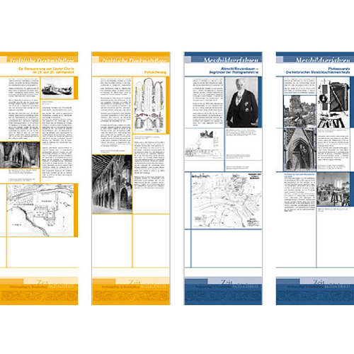 ZeitSchichten Denkmalpflege in Brandenburg, Ausstellungsdesign