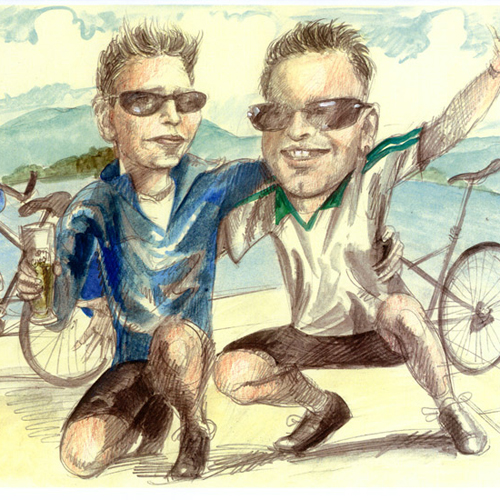 Karikatur: Mann und Frau