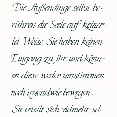 Kalligrafie-Aufträge mit klassischen Schriften: Kursive