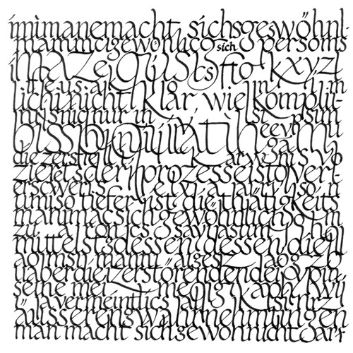 Kalligrafie im Auftrag, Antiqua-Variante