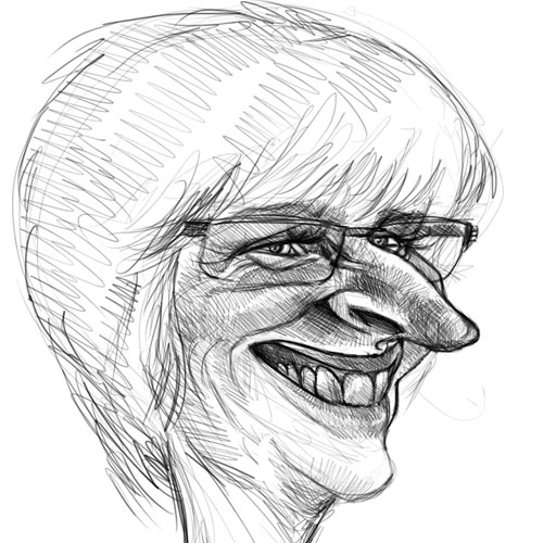 mujer, Caricatura retrato en Alemania