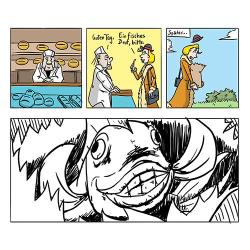 Ein fisches Brot, Comic mit Tippfehler