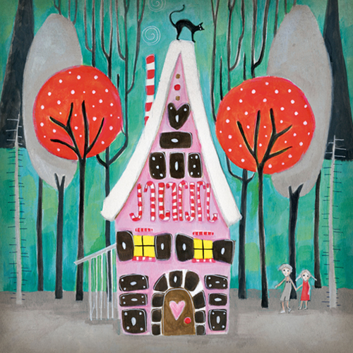 Knusperhaus, Illustration für einen Märchenkalender