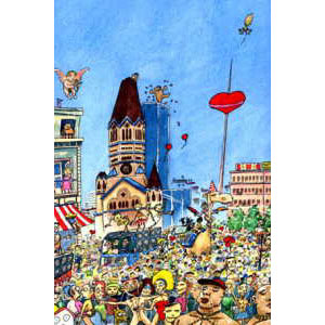 Love Parade, Cartoon-Postkarte
