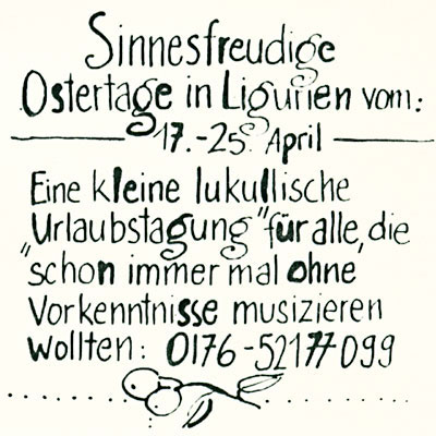 Handschrift für besondere Anlässe, Kalligraphie mit der Bambusfeder