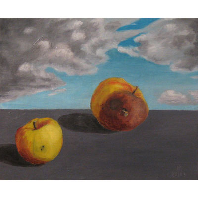 Herbstäpfel, Stilleben, Malerei