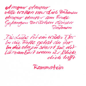 Berliner Kalligrafen online: Amour, schwungvolle Kalligrafie