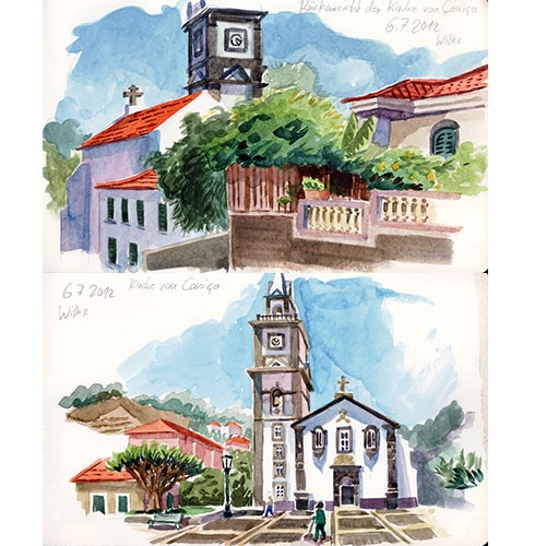 Reiseskizzen von meinem Madeira-Urlaub, Aquarelle