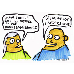bildung ist ländersache, politische karikaturen