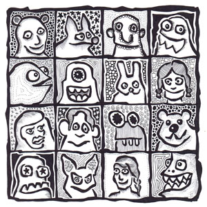 16, handgezeichnete illustrationen