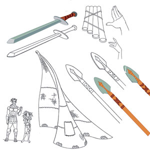 Propdesign für eine TV-Serie (Mission Odyssey, Marathon, France) , Design von Props