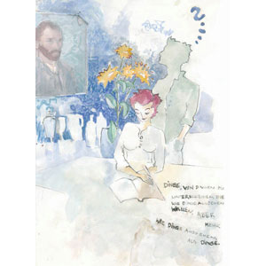 Die Dinge, Aquarell und Bleistift auf Zeichenkarton, Illustrationen