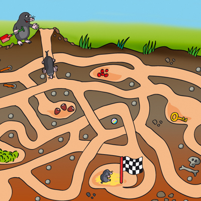 Maulwurfspiel, Spiele-Design