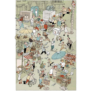 Wochenmarkt, Wimmelbilder