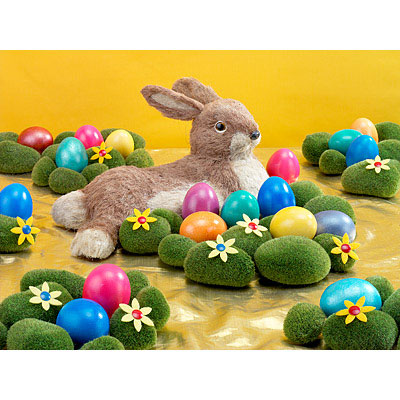 Der Hase ruht nach getaner Arbeit, inszenierte Photographie