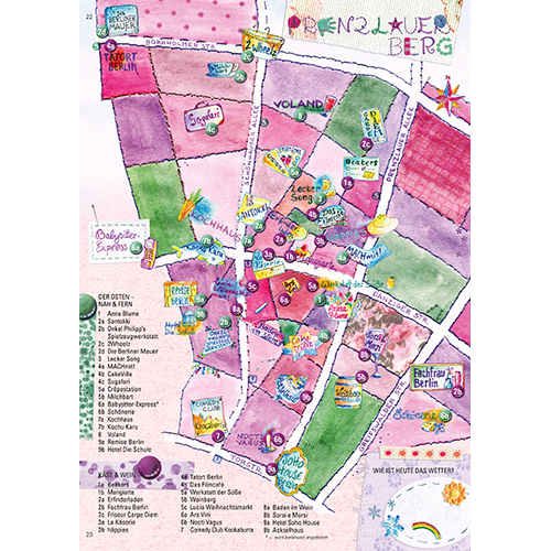 Prenzlauer Berg, Handlettering für einen Stadtplan