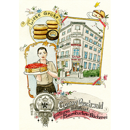 Café Buchwald, Berlin, Stadtillustrationen